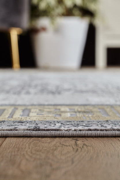 Timeless Remix Bordered Rug - Beige - MT187