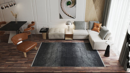 Antrachite Shadows Black Rug - M497A