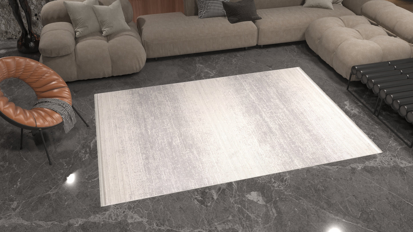 Radient Silver Haze Ombre Rug - M497D