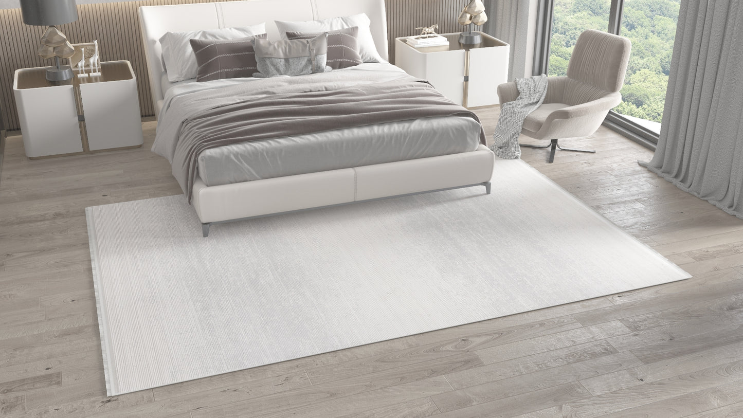 Radient Silver Haze Ombre Rug - M497D