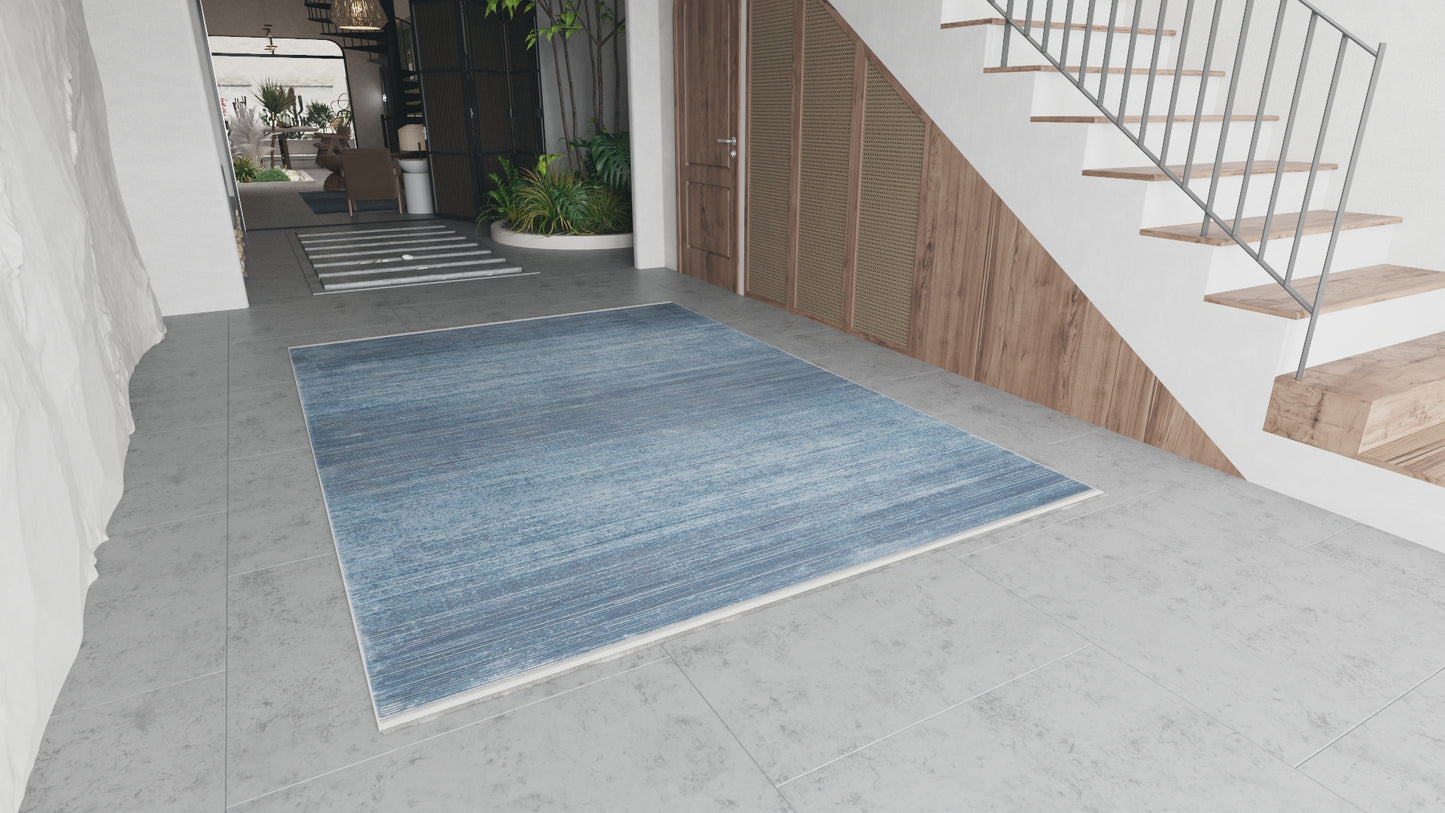 Slate to Midnight Marineblauer Teppich – M497M 