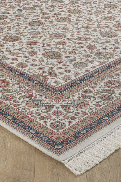 Floral Whispers Silk Hereke Rug - Neutral - 1139A