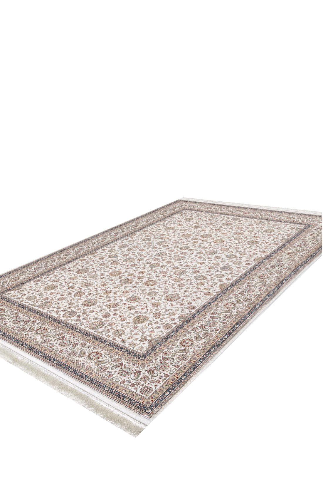 Floral Whispers Silk Hereke Rug - Neutral - 1139A