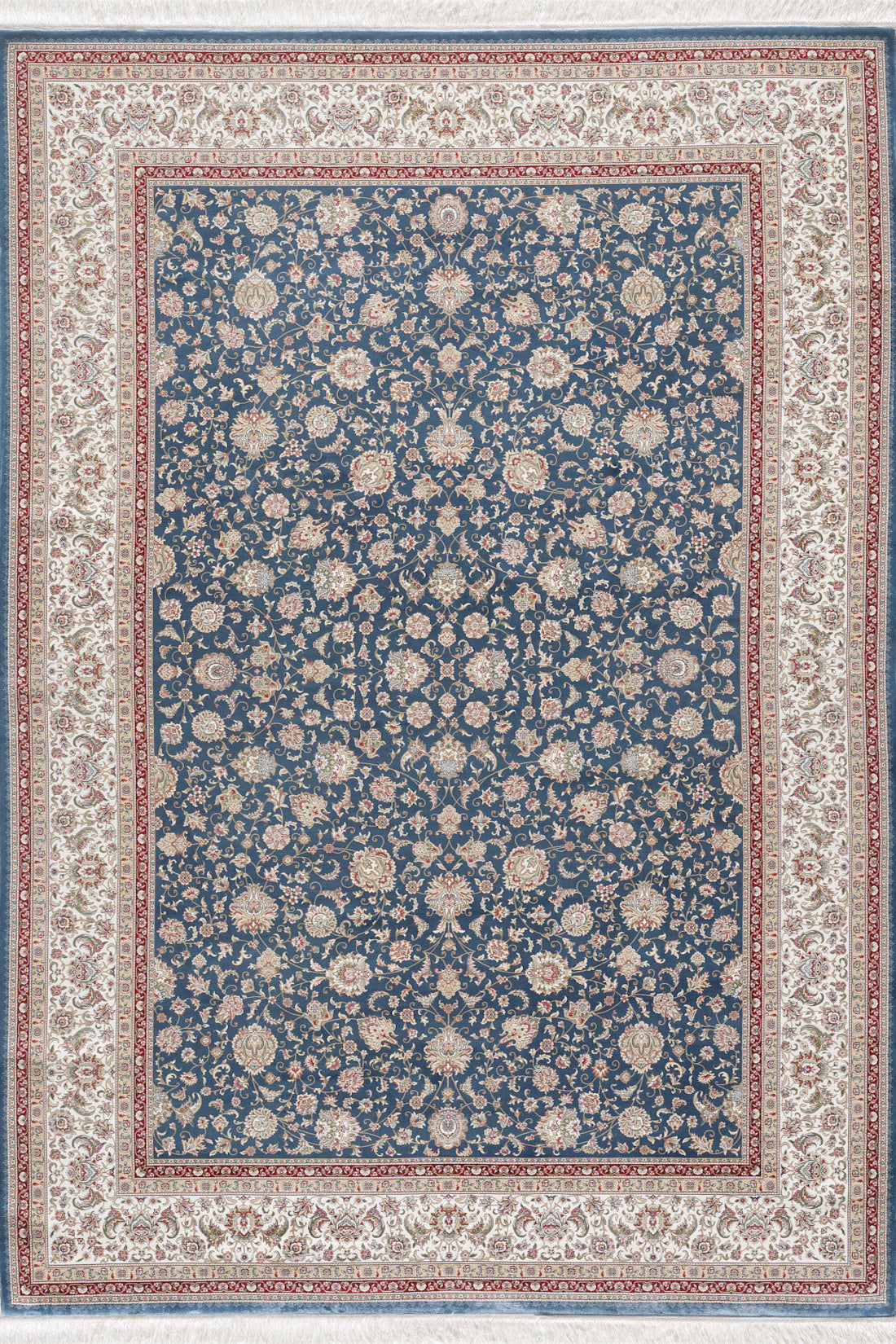 Floral Whispers Hereke Teppich aus Seide – Indigo – 1139C 