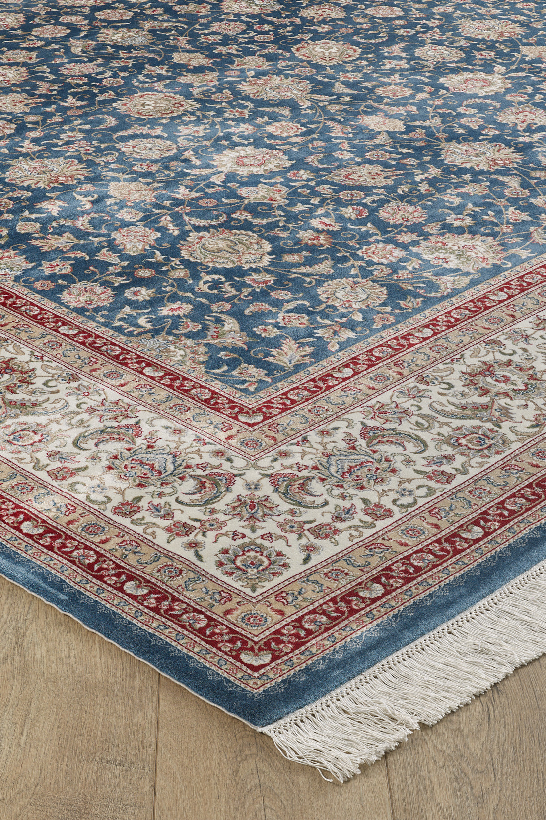 Floral Whispers Silk Hereke Rug - Indigo - 1139C