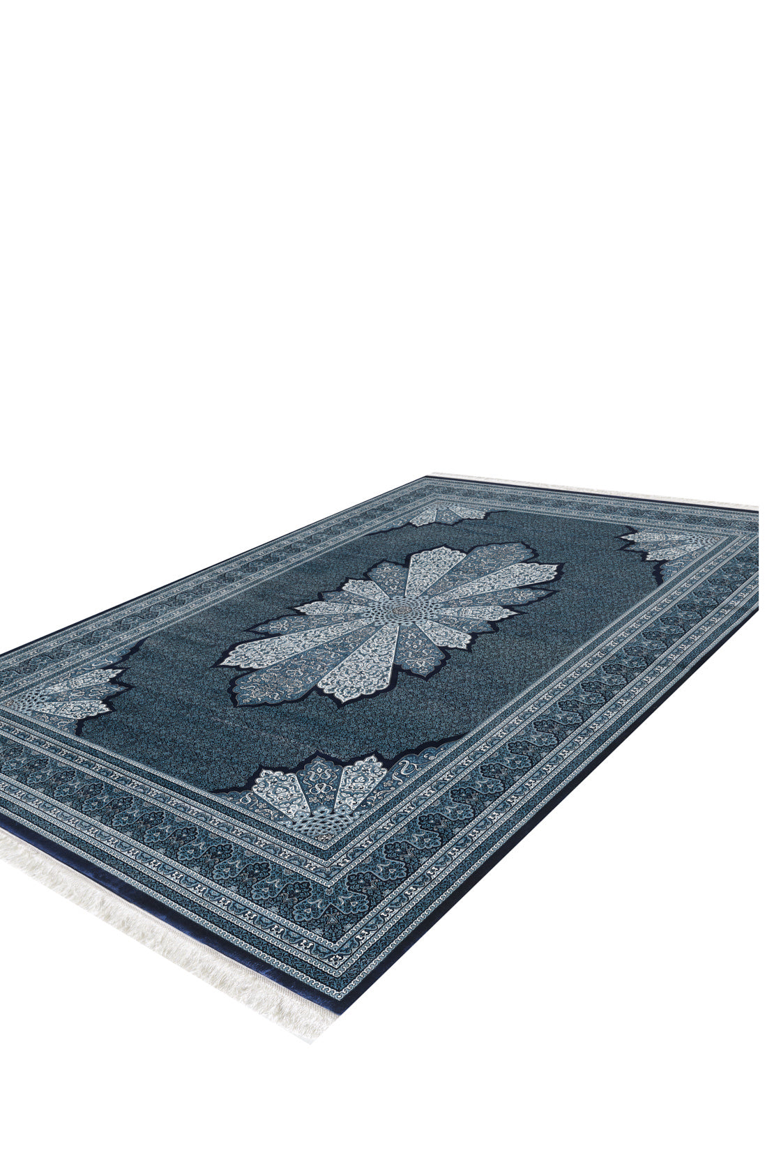 Istanbul Silk Medallion Rug - Navy - 1166C