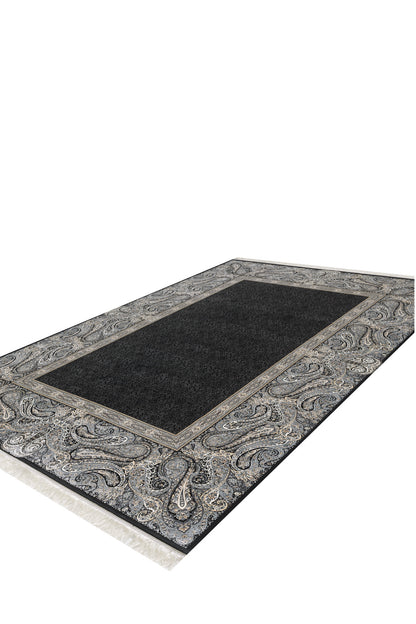 Turkish Mirage Silk Medallion Rug - Obisidan - 1168D