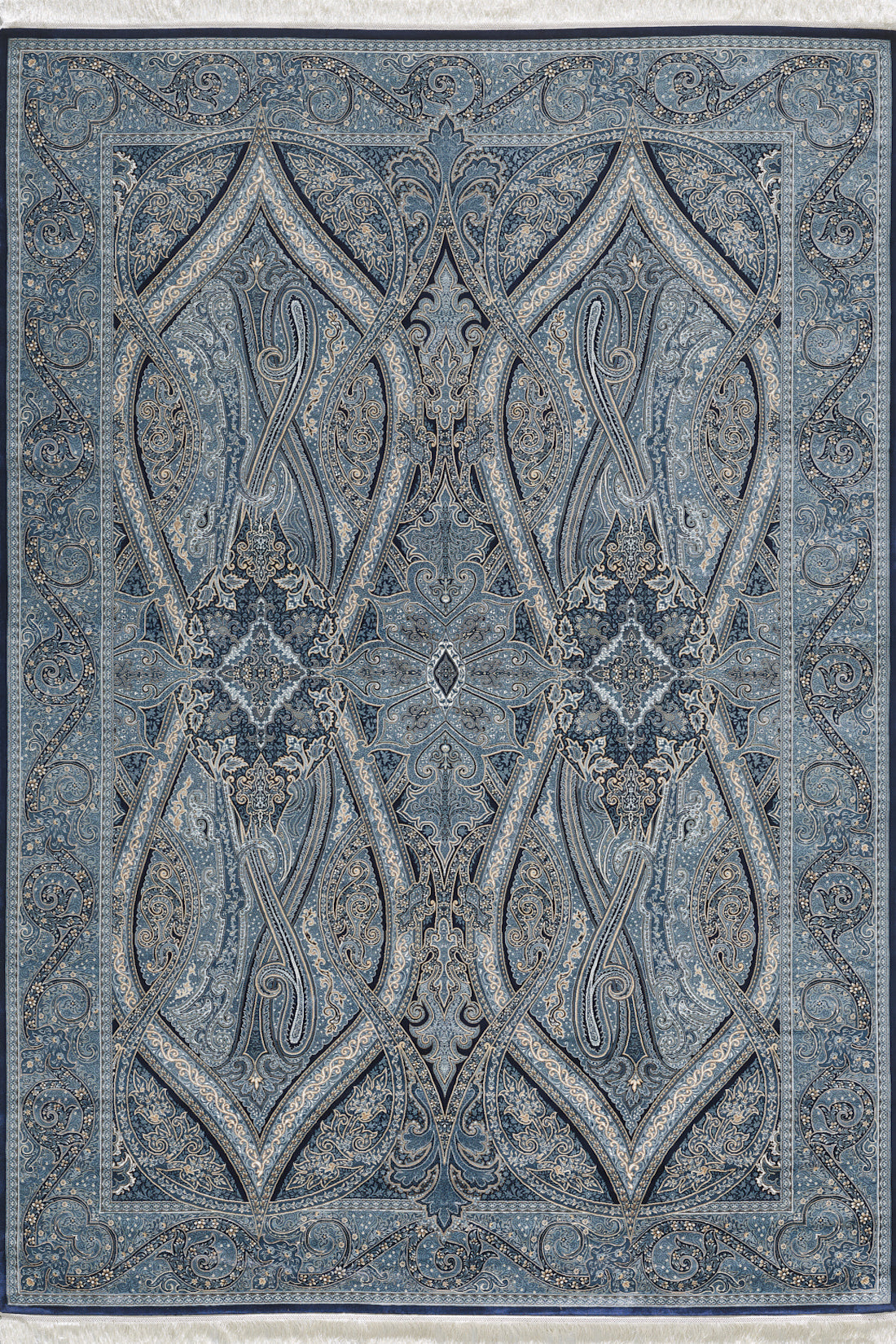 Ottoman Heritage Seidenteppich – Marineblau – 1170C 