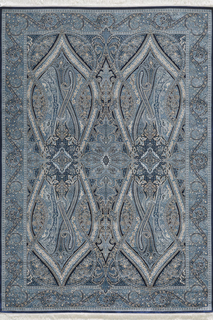 Ottoman Heritage Seidenteppich – Marineblau – 1170C 