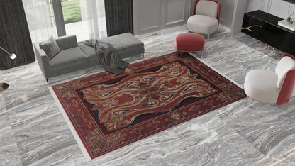 Dark Majesty Turkish Rug - Burgundy - 2205X