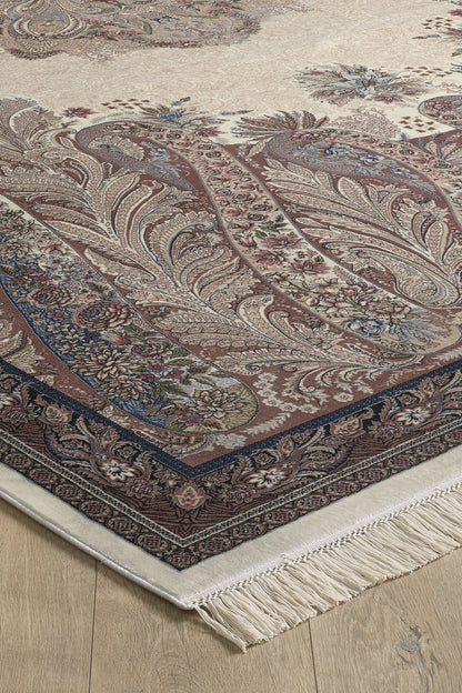 Old World Floral Türkischer Teppich – Taupe – 2219D 