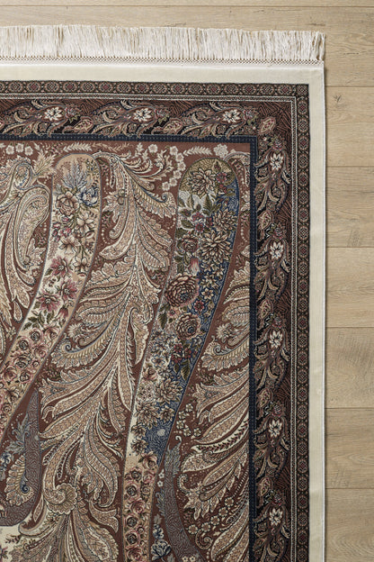 Old World Floral Türkischer Teppich – Taupe – 2219D 