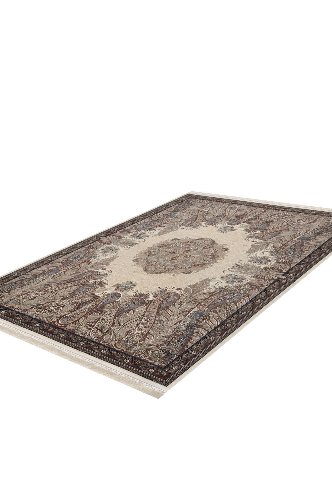 Old World Floral Türkischer Teppich – Taupe – 2219D 