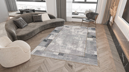 GridWave Silver Premium Rug - M426A