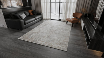 Serene Tides Neutral Abstract Rug - EW1923