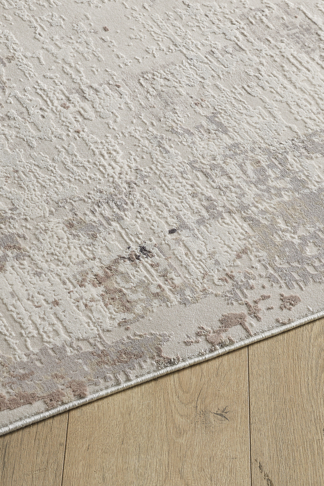 Subtle Beige Echoes Abstrakter Teppich – NV004