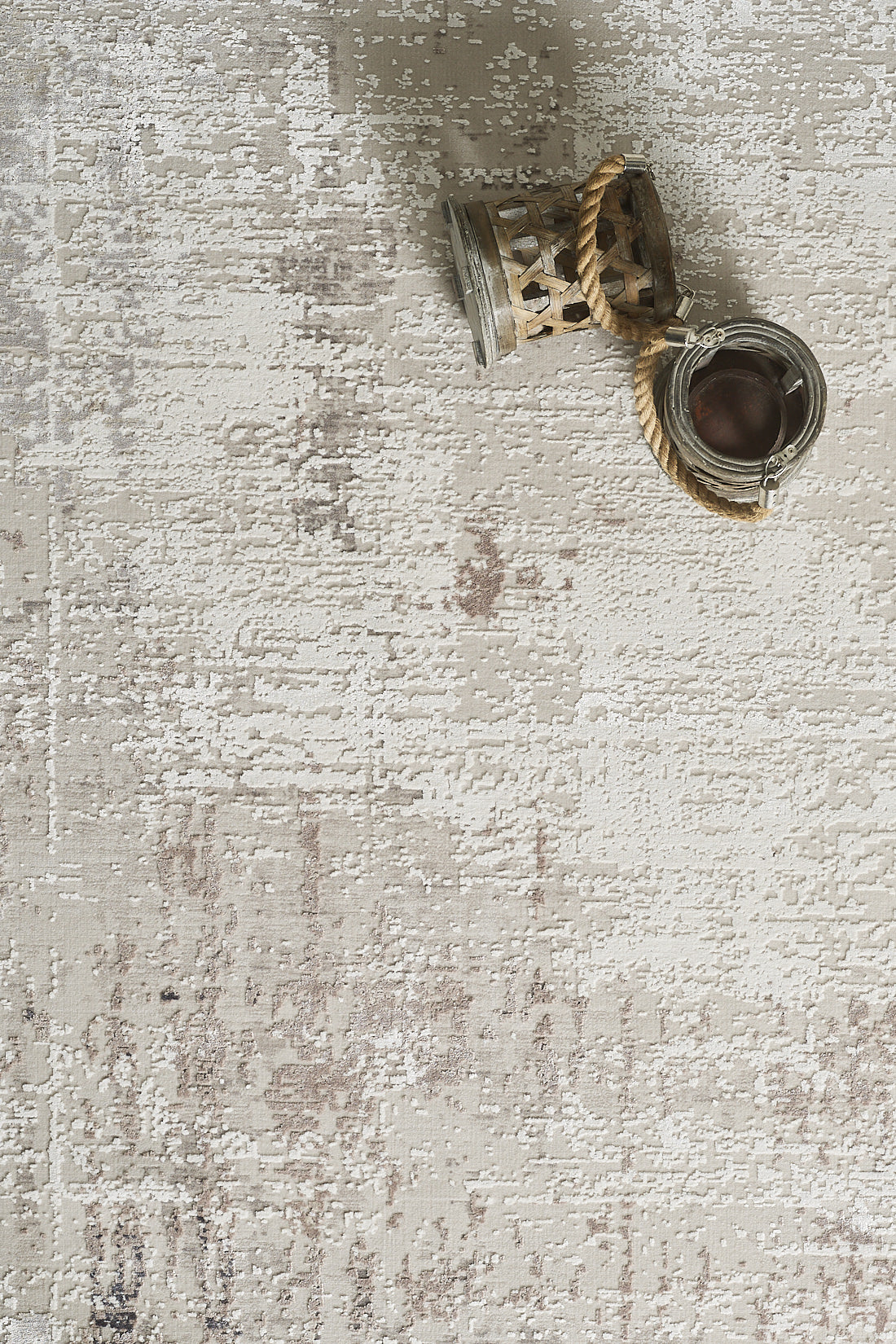 Subtle Beige Echoes Abstract Rug - NV004