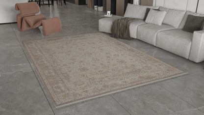 Timeless Petals Oushak Rug - Sand - M621N