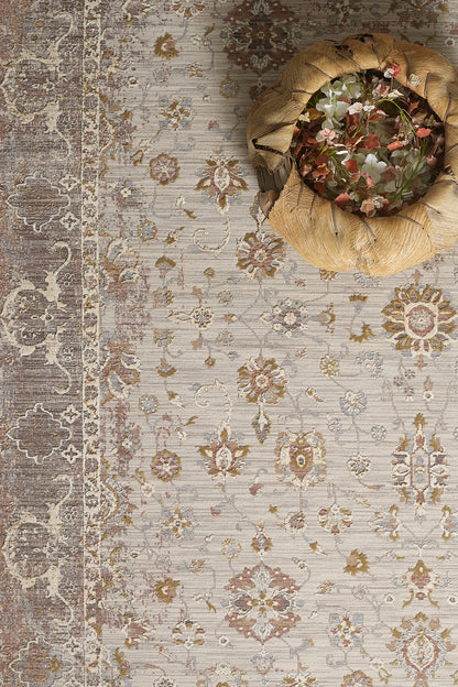 Timeless Petals Oushak Rug - Sand - M621N