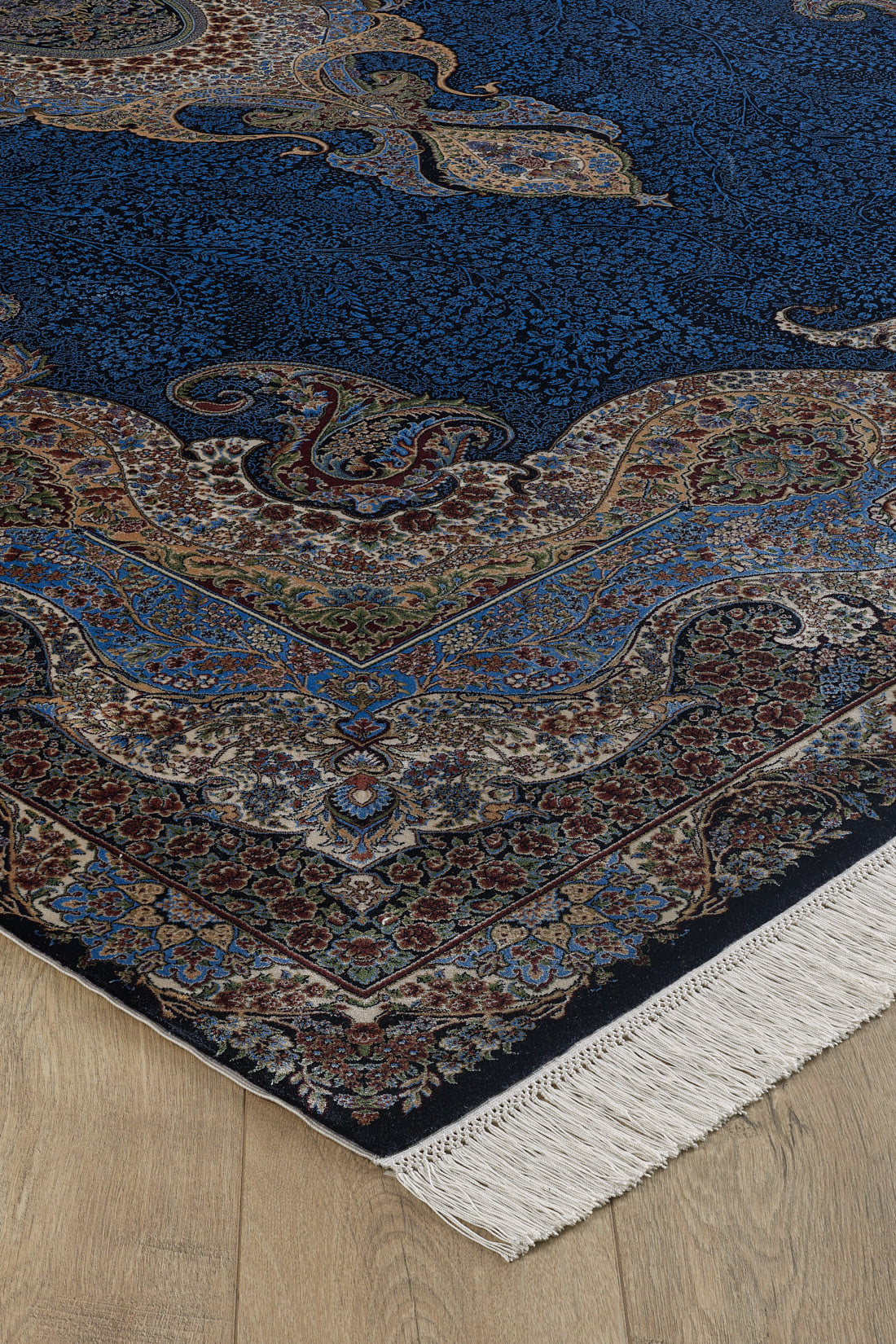 Regal Silk Medallion Rug - Dark Navy - 2022