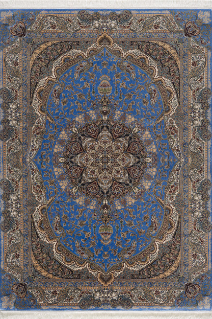 Time-Honored Palace Traditional Silk Rug - Blue - 2030