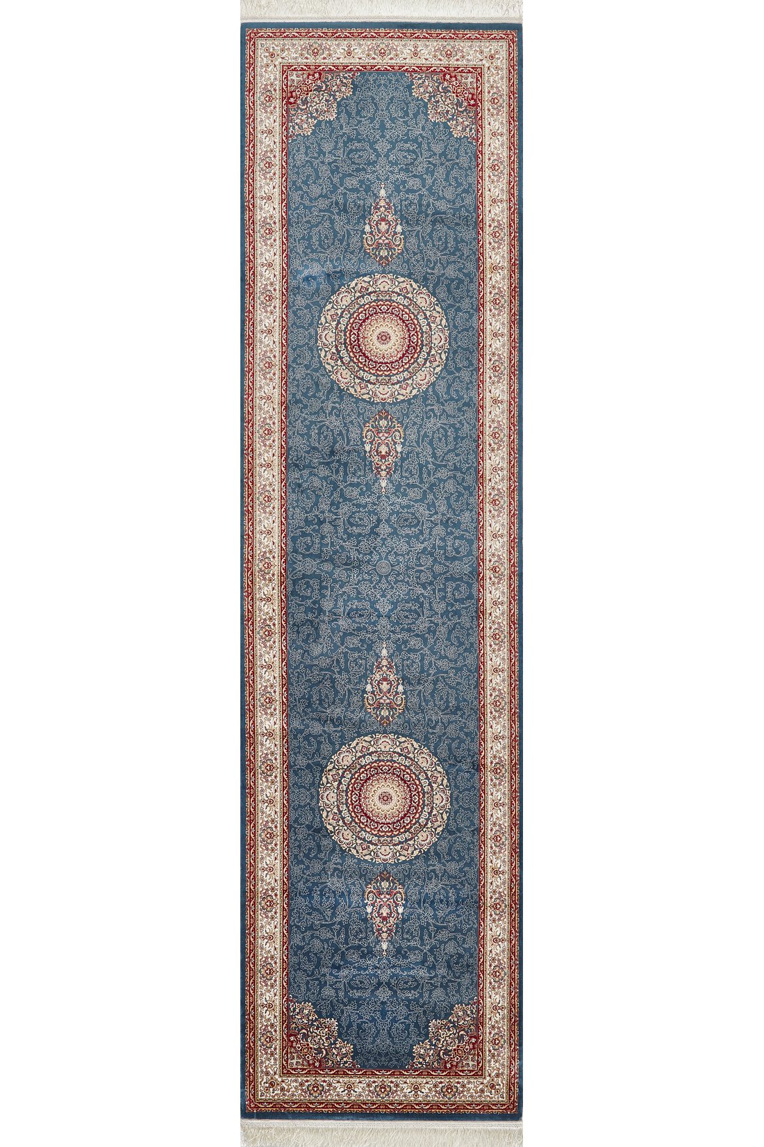 Artisan Essence Silk Medallion Rug - Blue - 1144C