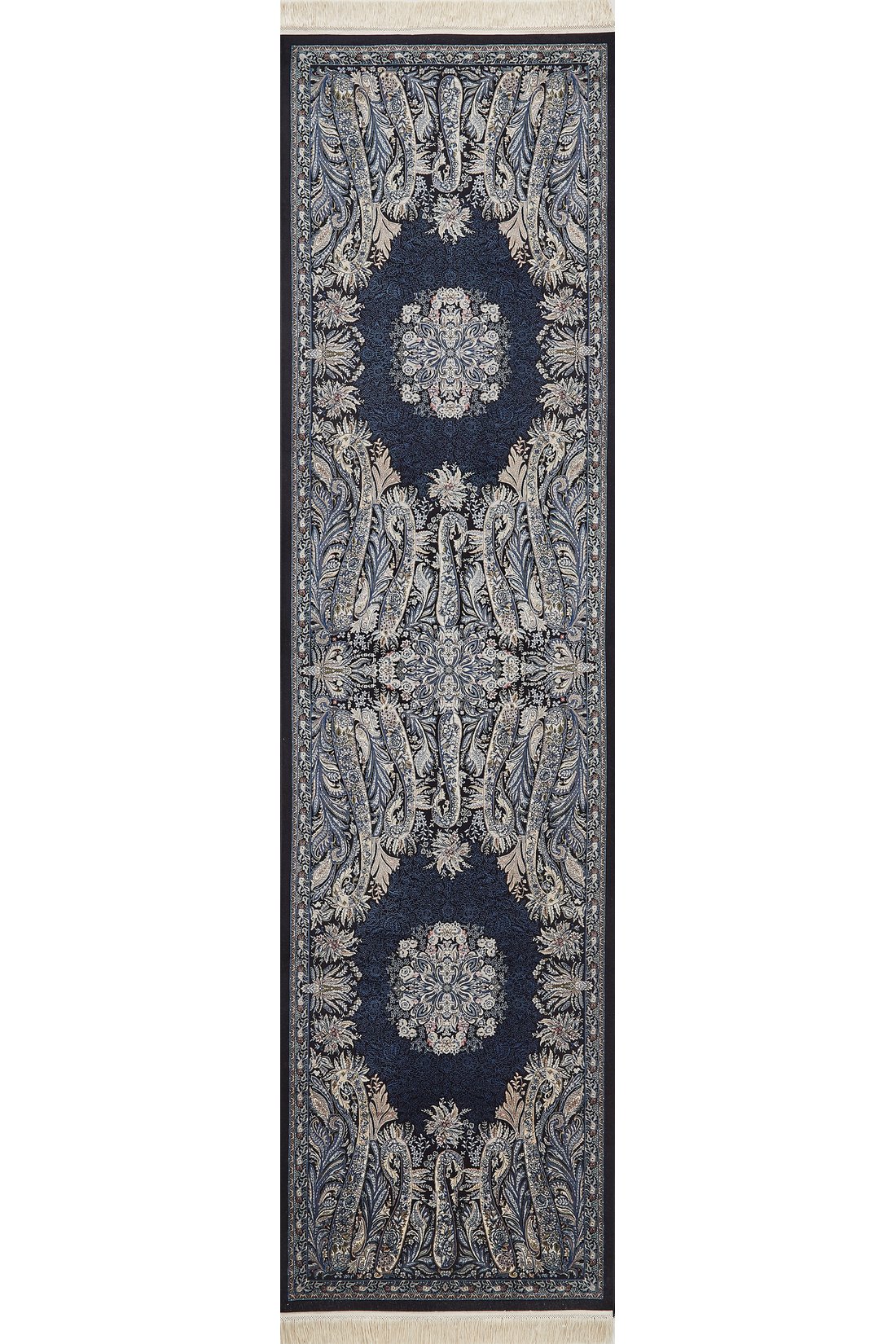 Old World Floral Turkish Rug - Navy - 2219B