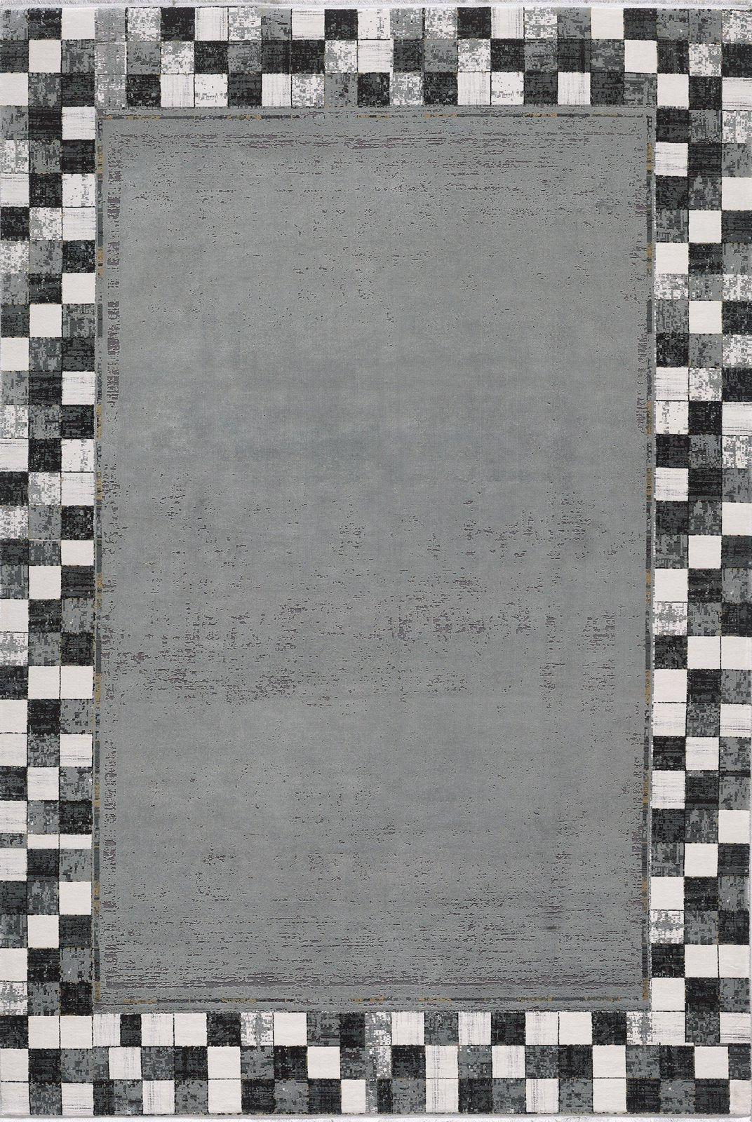 Shadowed Grids Black Rug - M420H