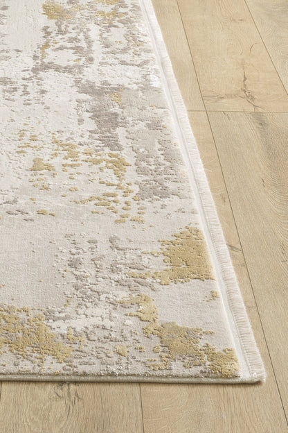 Abstract Blitz Premium Rug - Gold - M658F