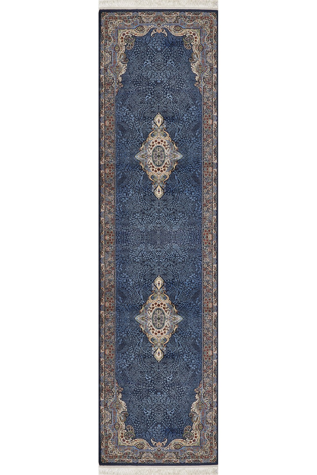 Regal Silk Medallion Rug - Dark Navy - 2022