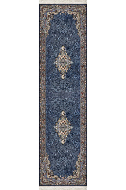 Regal Silk Medallion Rug - Dark Navy - 2022