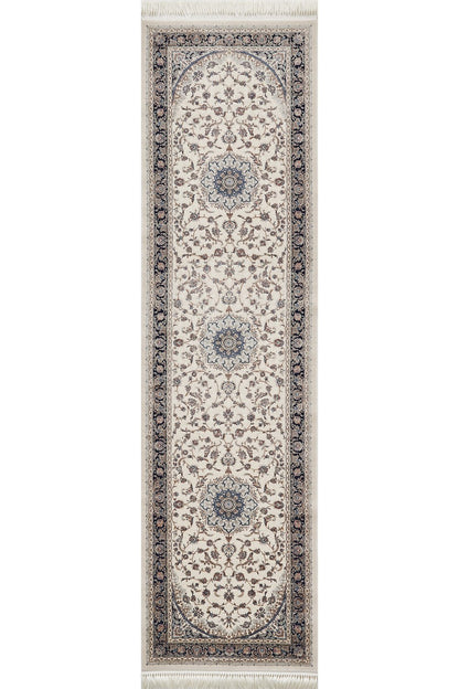 Noble Palace Medallion Rug - Navy Cream - 2116L