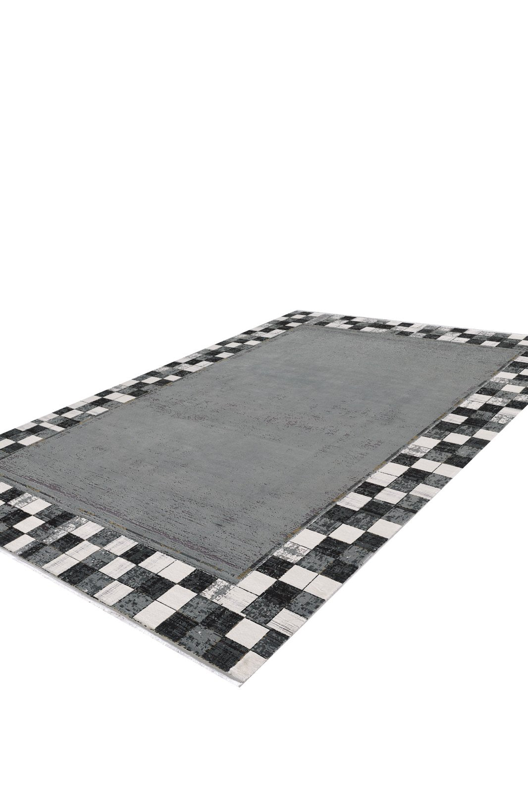 Shadowed Grids Black Rug - M420H