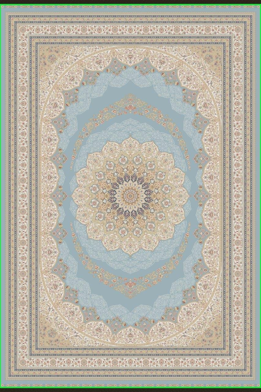 Aqua Marvel Silk Medallion Rug - 1147D