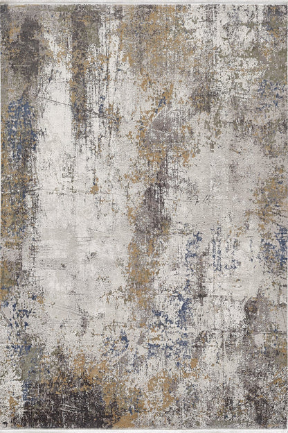 Rustic Brown Palette Abstract Rug - NV010