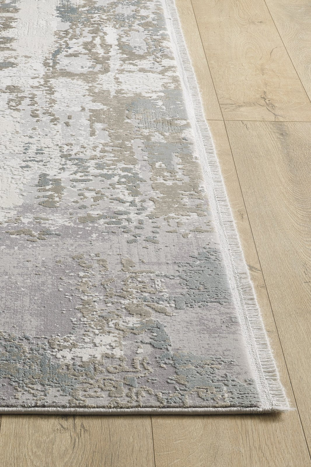 Abstract Blitz Premium Rug - Silver - M658D